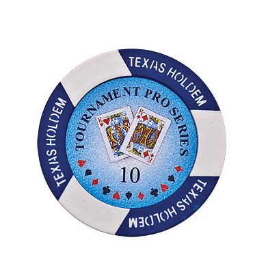 Texas Holdem chip blue (10), roll of 25