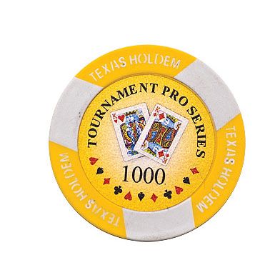 Texas Holdem chip yellow (1000), roll of 25