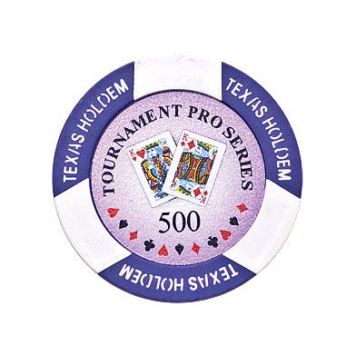 Texas Holdem chip purple (500), roll of 25