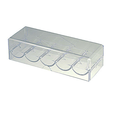 Clear tray for 100 chips with cover (20 x 5)
