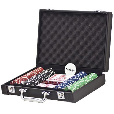 Leather look cases with 200 Dice Chips set