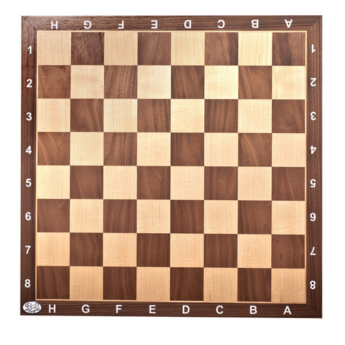 Chessboard Walnut with numbers & letters 55/55/1.75 cm 