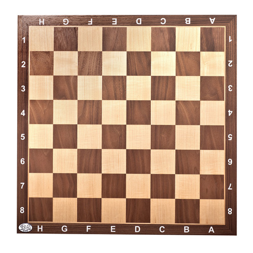 Chessboard Walnut with numbers & letters 45/50/1.5 cm