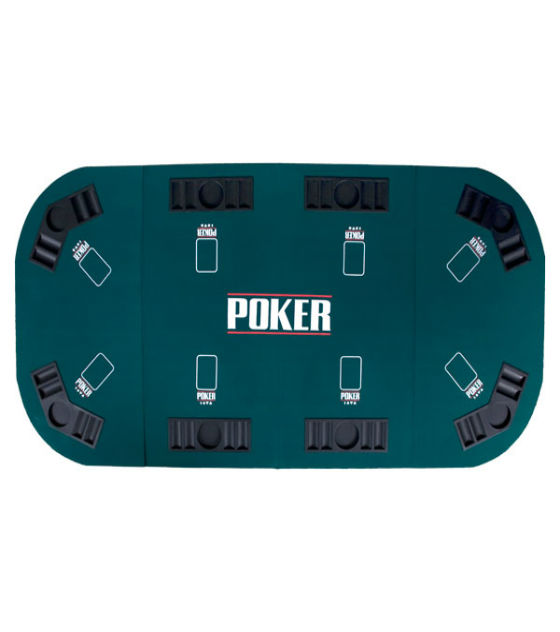 Deluxe 4-folding Poker Table Top for 8 Players, 180*90 cm
