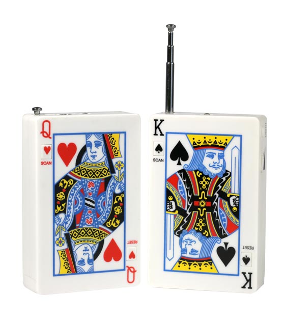 Playing Cards Radio Am Fm Flash Light Queen Of Hearts King